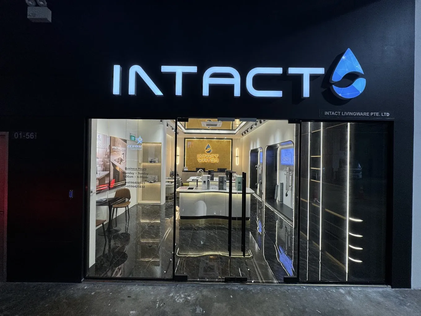Intact Water Intact Singapore showroom