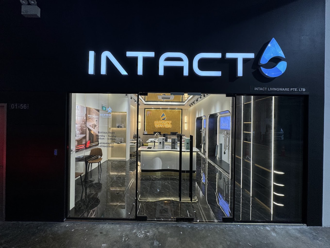 Intact Water Intact Singapore showroom